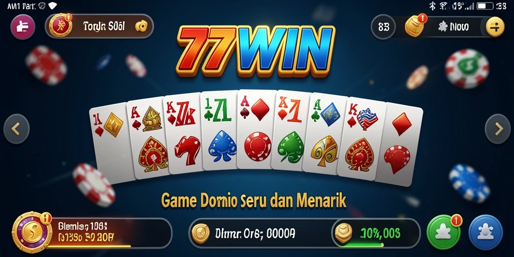 Screenshot gameplay Domino yang menarik di 77WIN.