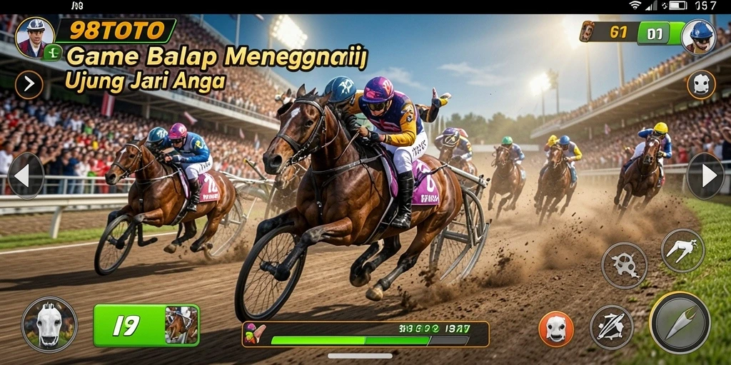 Tampilan gameplay 98TOTO yang memukau dari balapan yang mendebarkan.