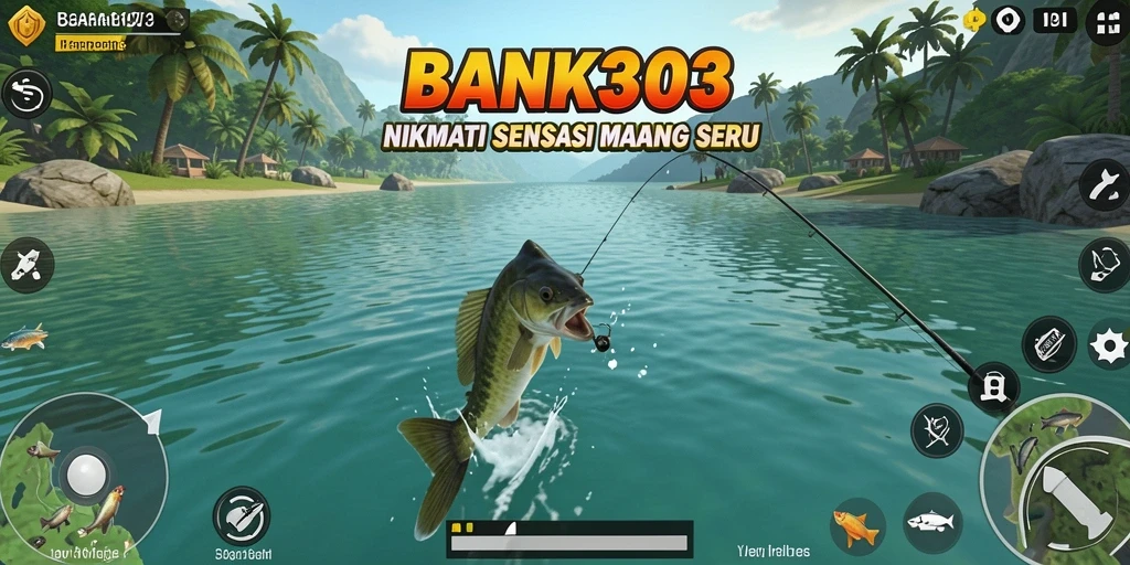 Tampilan gameplay BANK303 dengan aksi memancing yang seru dan mendebarkan.