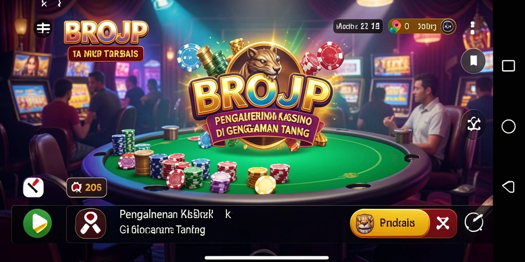 Tangkapan layar gameplay Kasino di BROJP yang menampilkan aksi seru.