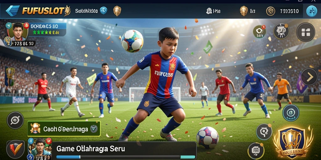 Tangkapan layar utama FUFUSLOT menampilkan aksi seru dalam permainan olahraga.