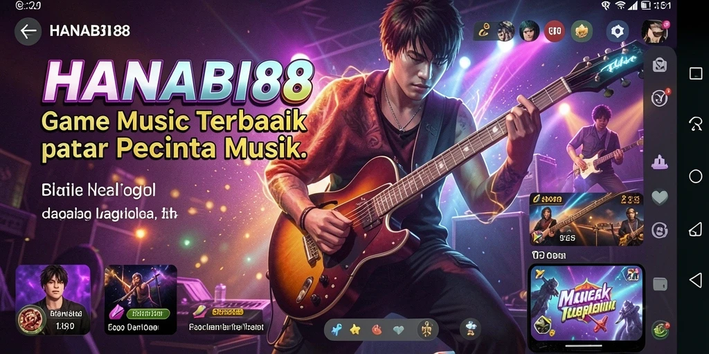 Tampilan screenshot HANABI88 yang menampilkan gameplay seru dengan musik.