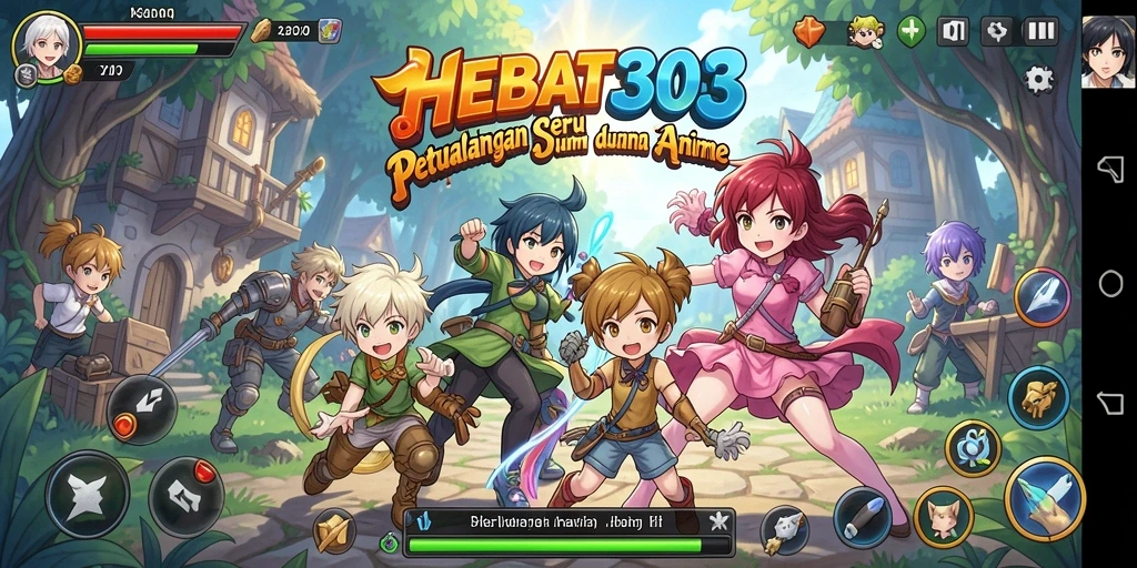 Screenshot gameplay HEBAT303 yang menampilkan pertempuran seru dalam dunia anime.