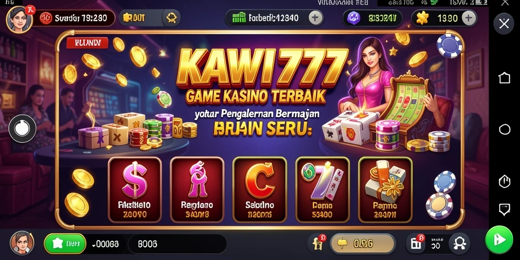 Tampilan screenshot KAWI777 menampilkan gameplay Kasino yang menarik.
