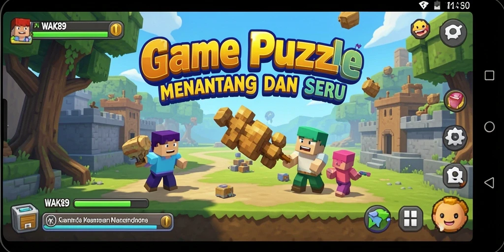 Tampilan gameplay menantang dari WAK89, penuh dengan puzzle menarik.